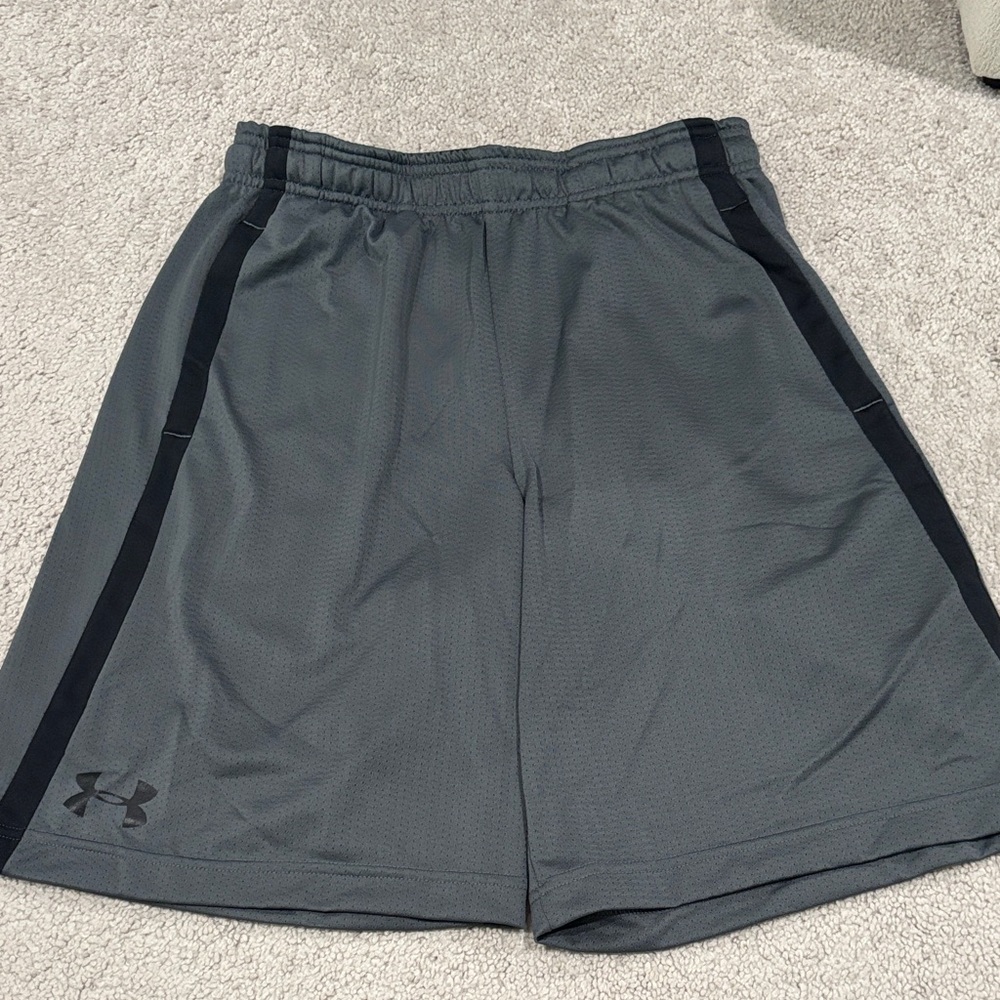 Under Armour Men's Charcoal and Black Athletic Shorts